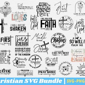 Christian SVG  Bundle, Religious Svg, Scripture Svg, Bible Verse Svg, Blessed Svg, Jesus Svg, God Svg, Faith svg, Cut Files for Cricut