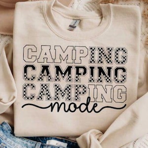 Camping Mode SVG: Happy Camper Design (Digital Download)