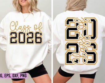 Class of 2026 SVG PNG: Graduation Cut File for Cricut