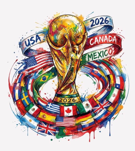 FIFA World Cup 2026 PNG | Soccer Championship Sublimation Design | Football Fan Digital Download