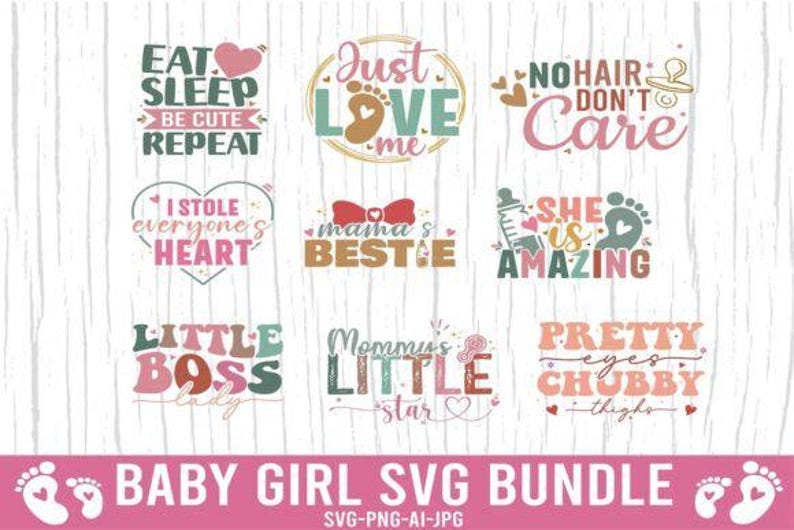 Little Girl SVG PNG Bundle | Baby Sayings Svg | Baby Girl Bundle | Baby ...