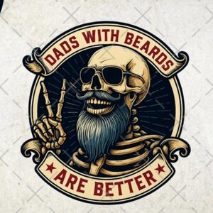 Dads With Beards PNG: Funny Dad Design (Digital Download)