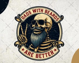 Dads With Beards PNG - Lustiges Dad Design (Digitaler Download)
