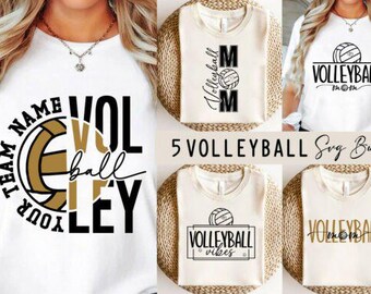 Paquete SVG de voleibol: Imágenes prediseñadas vectoriales deportivas para Cricut y Silhouette