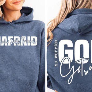 Christian Quote SVG: Unafraid/God Got Me Design (Digital Download