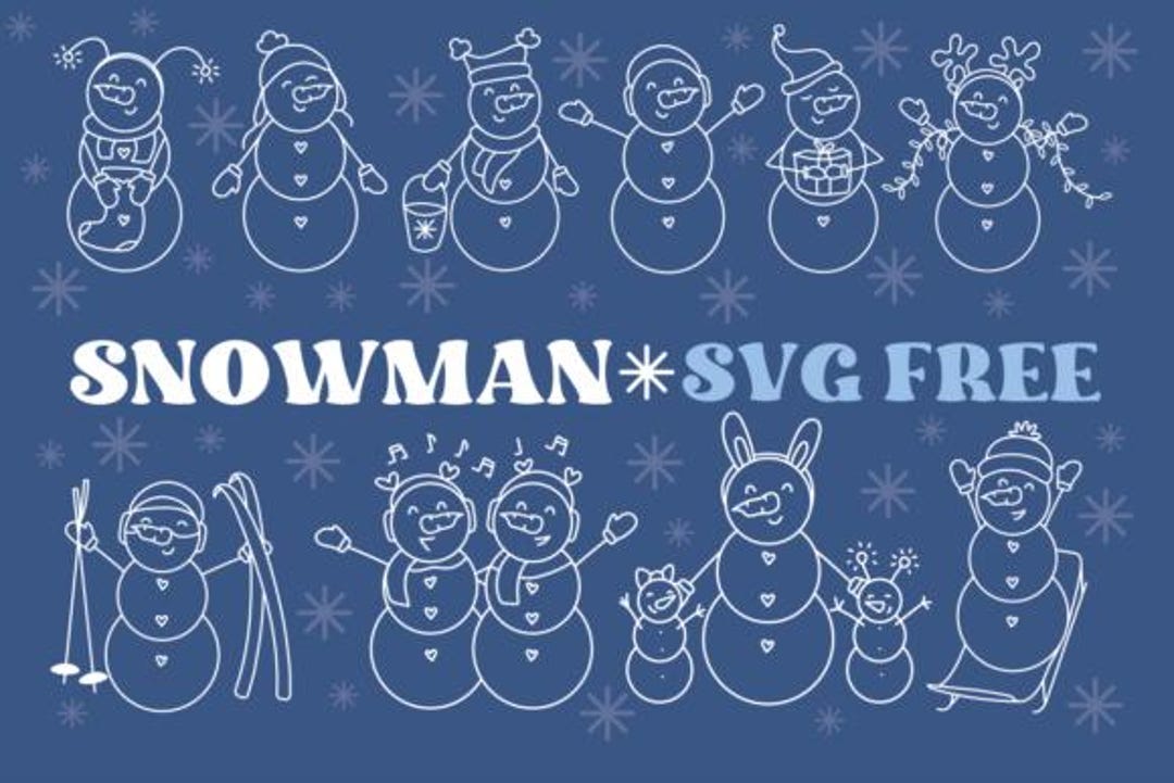 Snowman SVG Bundle, Christmas Winter Clipart (digital Download) - Etsy