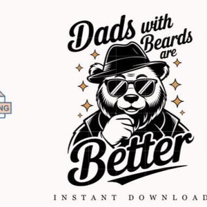 Dads With Beards PNG: Funny Dad Design (Digital Download)