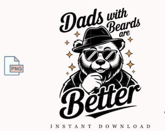 Dads With Beards PNG - Lustiges Dad Design (Digitaler Download)