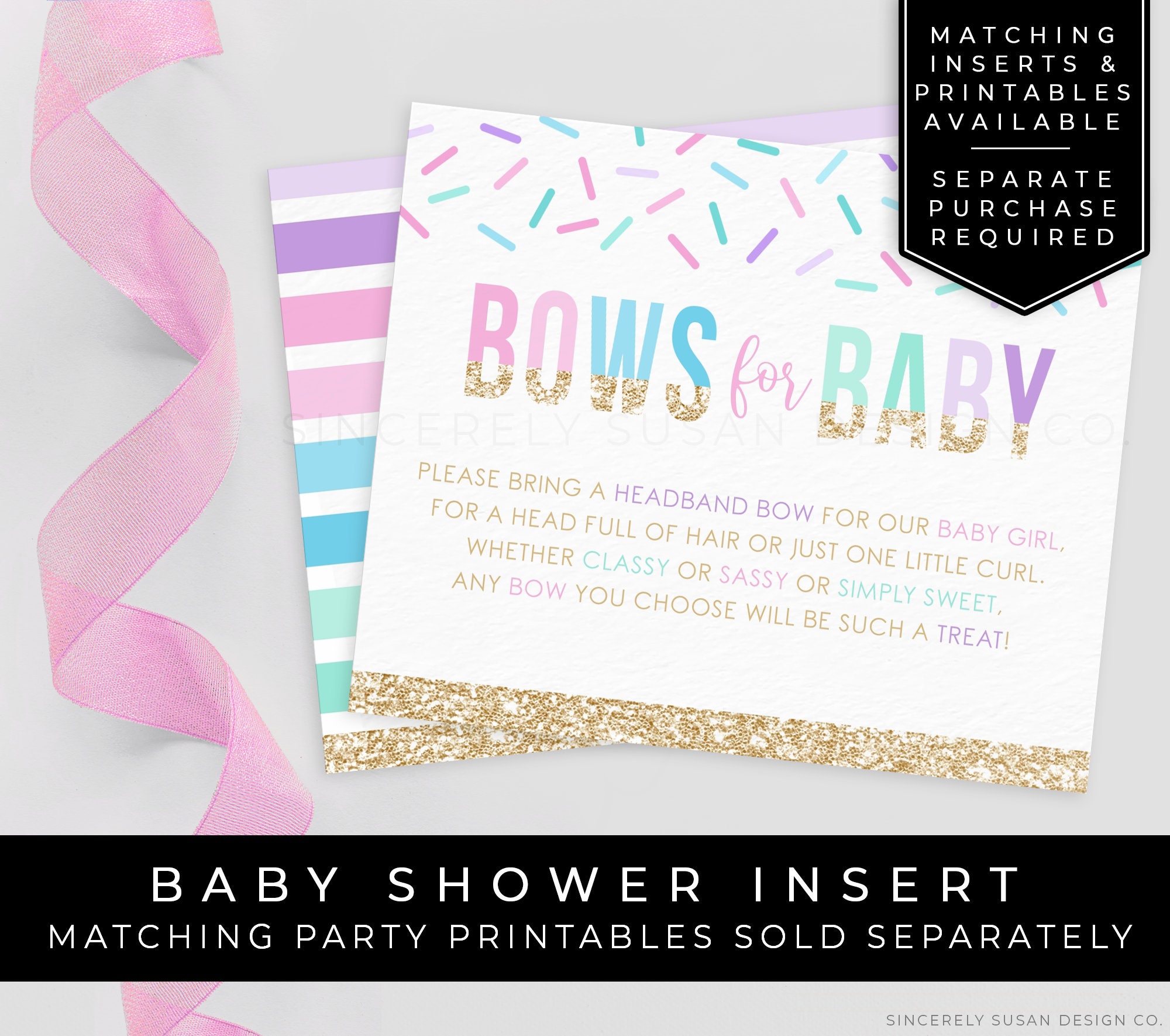 Baby Sprinkle Shower Party Favor Thank You Tag Girl Sprinkled With Love ...
