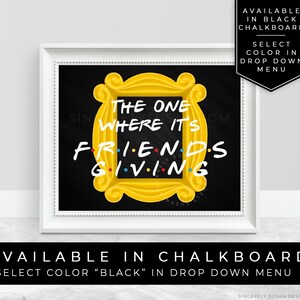 Friends Friendsgiving Sign Printable Friends Thanksgiving Party Custom ...
