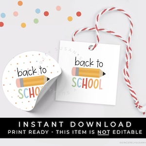 Etiqueta de biscoito de lápis de volta às aulas para download instantâneo, etiqueta de presente de tratamento BTS de ano novo, # 296BID VIP