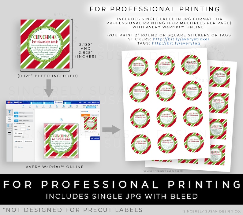 Instant Download Hot Chocolate Bomb Tag, Printable Mean Green One Christmas Cocoa Bomb Directions Instructions, #210AID VIP image 3