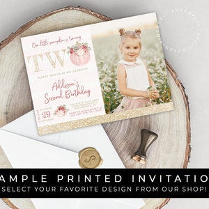 PRINTED INVITATIONS 5x7 Invitation Printing Service Custom Printed and Shipped Double Sided Invitations Envelopes Edit Invitation image 5