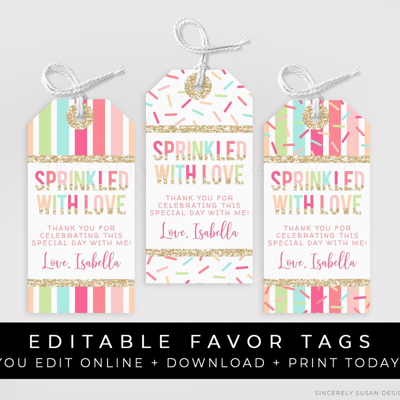 Sprinkle Party Favors - Etsy