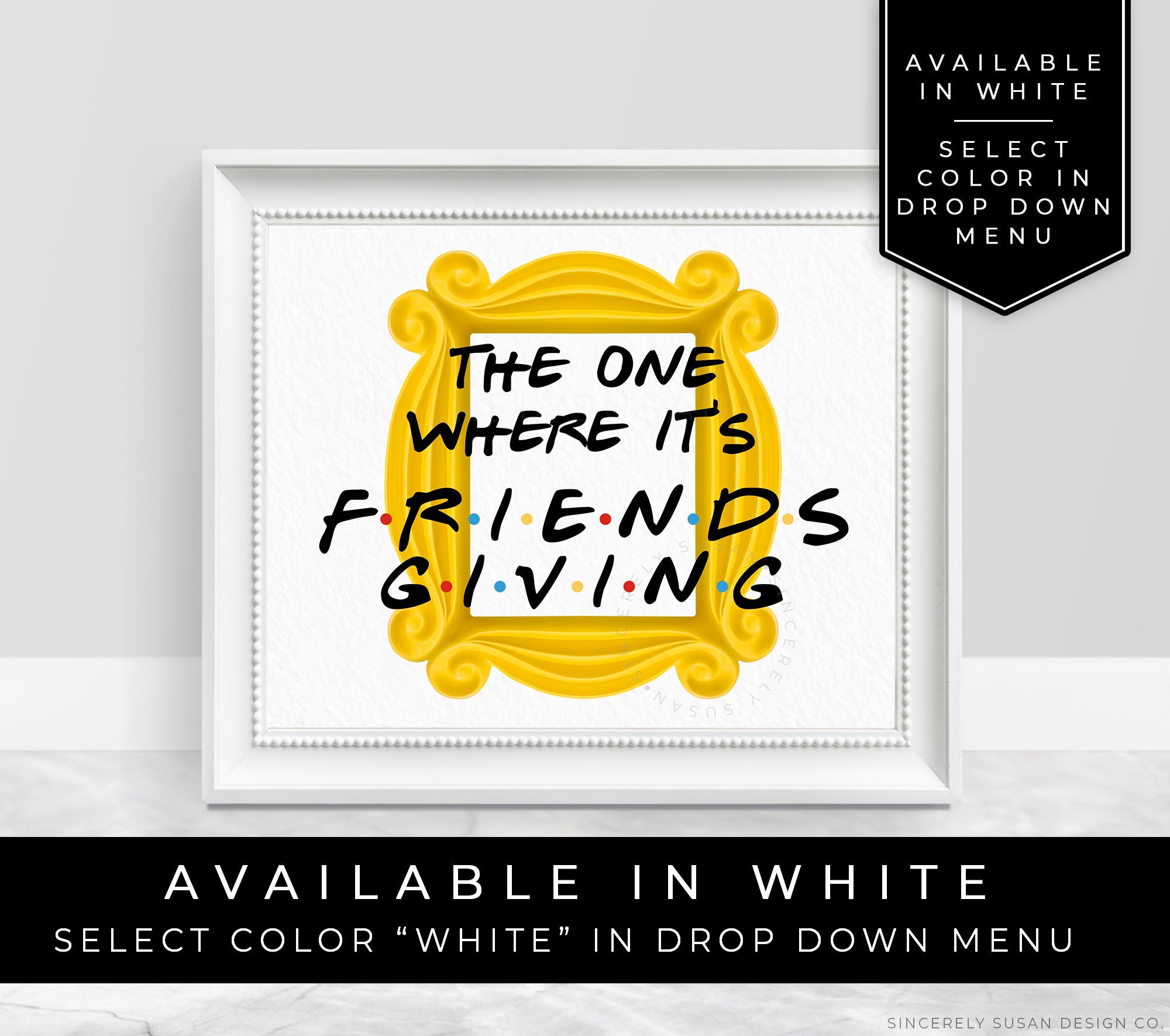 Friends Friendsgiving Sign Printable Friends Thanksgiving Party Custom ...