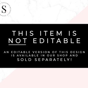Puede incluir: Texto en blanco y negro sobre un fondo de m&aacute;rmol rosa y blanco. El texto dice "Este art&iacute;culo no es editable. Una versi&oacute;n editable de este dise&ntilde;o est&aacute; disponible en nuestra tienda y se vende por separado!"