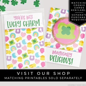 CUSTOMIZABLE You're My Lucky Charm Mini Cookie Tag or Sticker, Printable St. Patrick's Day Magically Delicious Editable Tag, Corjl 101 VIP image 8