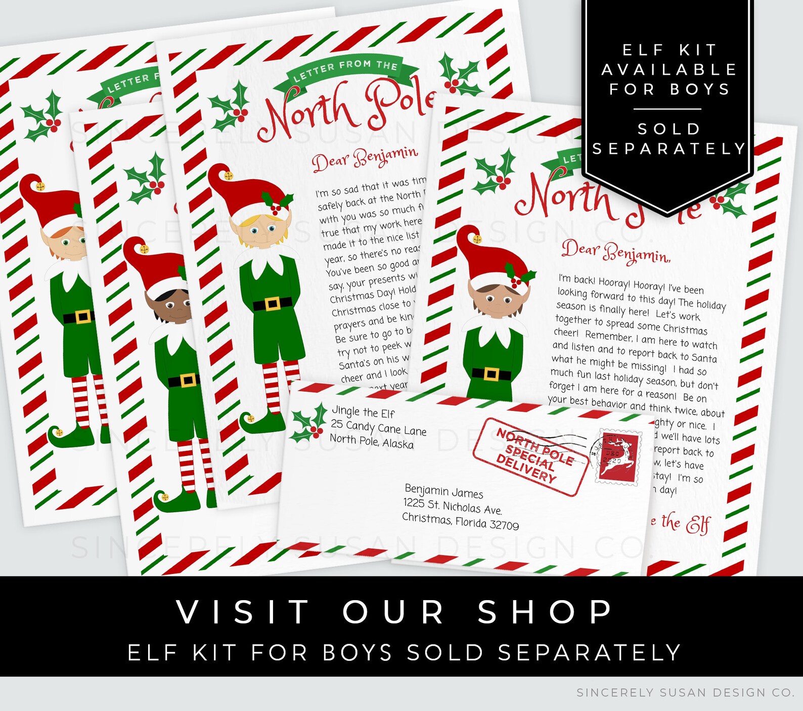 Letter From Elf for Girl, Elf Letter Printable, Editable Letter From ...