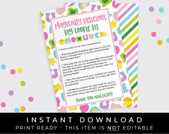 Instant Download St. Patrick's Day Lucky DIY Cookie Kit Instructions Printable Card, Magically Delicious Decorate Your Own Charms #101ID VIP