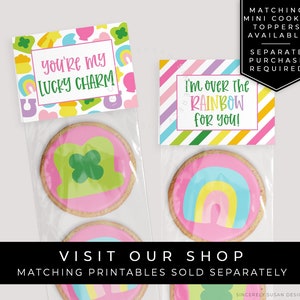 CUSTOMIZABLE You're My Lucky Charm Mini Cookie Tag or Sticker, Printable St. Patrick's Day Magically Delicious Editable Tag, Corjl 101 VIP image 9