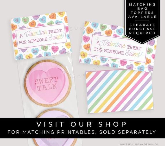 Pastel Candy Heart Stickers for Valentines Day, UR Sweet