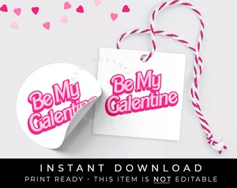 Download istantaneo Etichetta stampabile Be My Galentine, Etichetta regalo per San Valentino Galentine, Ragazza rosa alla moda, Bambola, Biscotti, #302V4ID VIP
