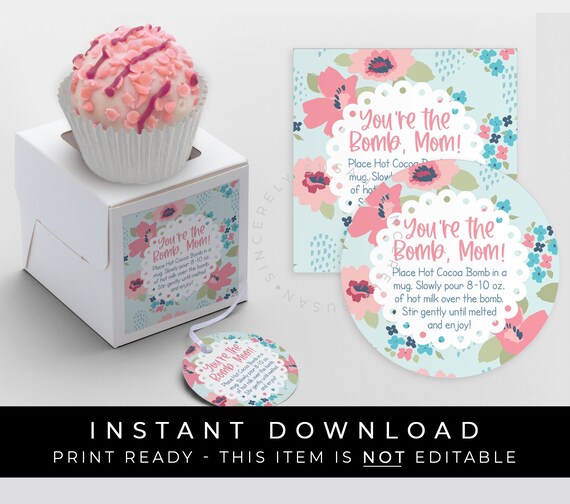 Instant Download You're the Bomb Mom Mother's Day | Etsy
