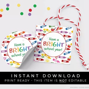 Sofortiger Download Buntstifte haben eine helle Schuljahr Cookie Tag zum Ausdrucken, Buntstift Doodles Back to School Lehrer Geschenkanhänger, #262FID VIP