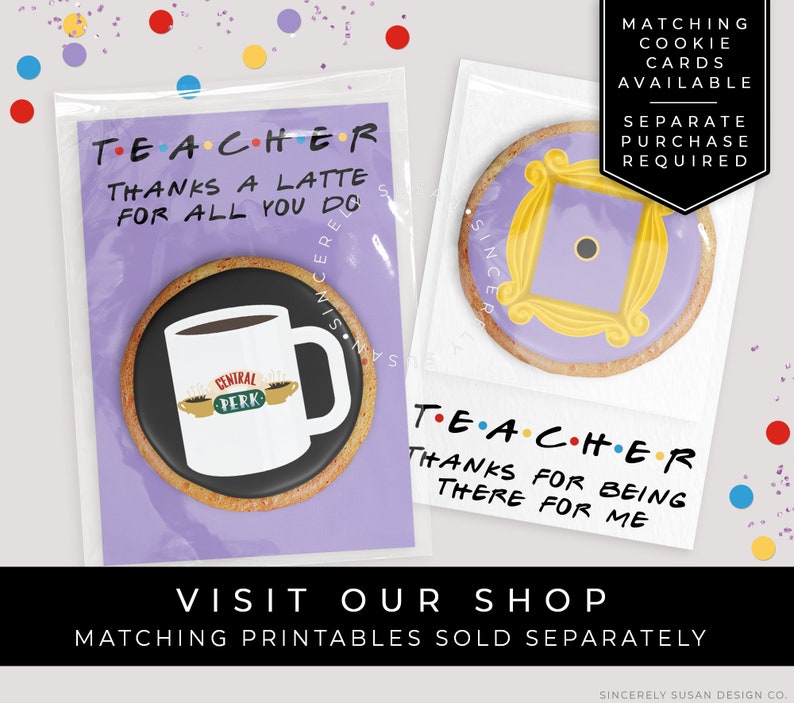 CUSTOMIZABLE Friends TV Show Printable Bag Topper, Personalized Mini Cookie Packaging, Friends Party Favor Topper Download Corjl #084 VIP image 5