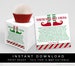 Instant Download Elf Hot Cocoa Bomb Tag, North Pole Christmas Chocolate Bomb Directions Printable I'm Back Elf Note Square Sticker #199A VIP 