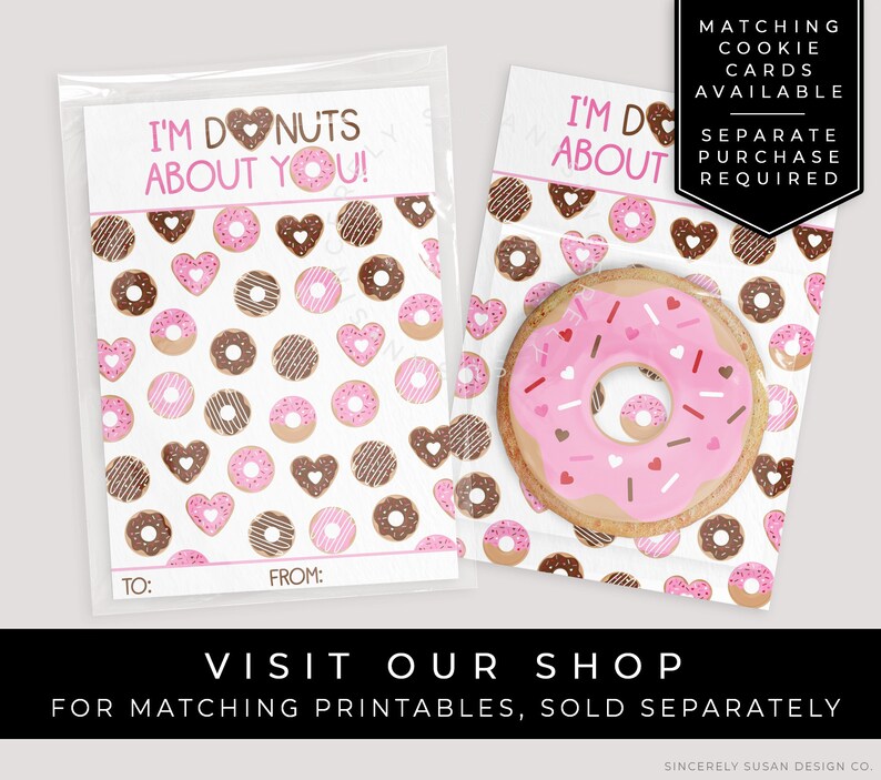 Decorate Your Own Donut Cookies Kit Directions 221a Vip Customizable Valentine Donuts Diy Cookie Kit Instructions Printable Card Labels Stickers Labels Tags