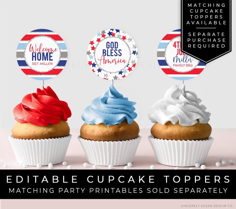 Patriotic Housewarming Invitation New Home 4th of July Printable Invitation Just Moved Military PCS Editable Template Download Corjl #060