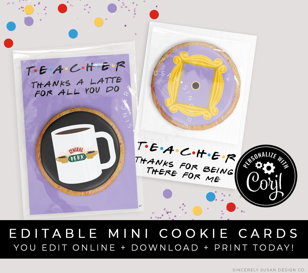 CUSTOMIZABLE Friends TV Show Back to School Teacher Thank You Gift Mini ...