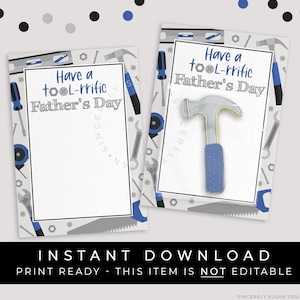 Direct downloaden Heb een TOOL-rrific Vaderdag Tools Cookie Card, Afdrukbare Tools Mini Cookie Backer, #274DID VIP