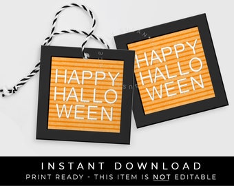 Descarga instantánea de etiqueta de galleta de cartón de Halloween, etiqueta de favor de fiesta de truco o trato de feliz Halloween imprimible, #176BID VIP