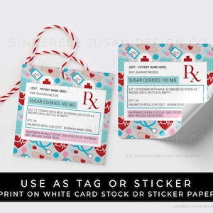 CUSTOMIZABLE Cookie Prescription Label, RX Chill Pills Cookie Sticker ...