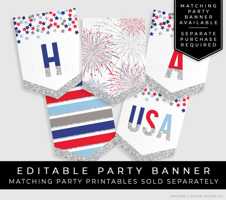Patriotic Housewarming Invitation New Home 4th of July Printable Invitation Just Moved Military PCS Editable Template Download Corjl #060