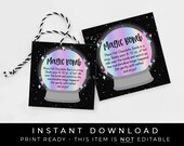 Instant Download Magic Crystal Ball Hot Chocolate Bomb Tag Printable, Halloween Magic Bomb, Hot Cocoa Directions Instructions, #282DID VIP
