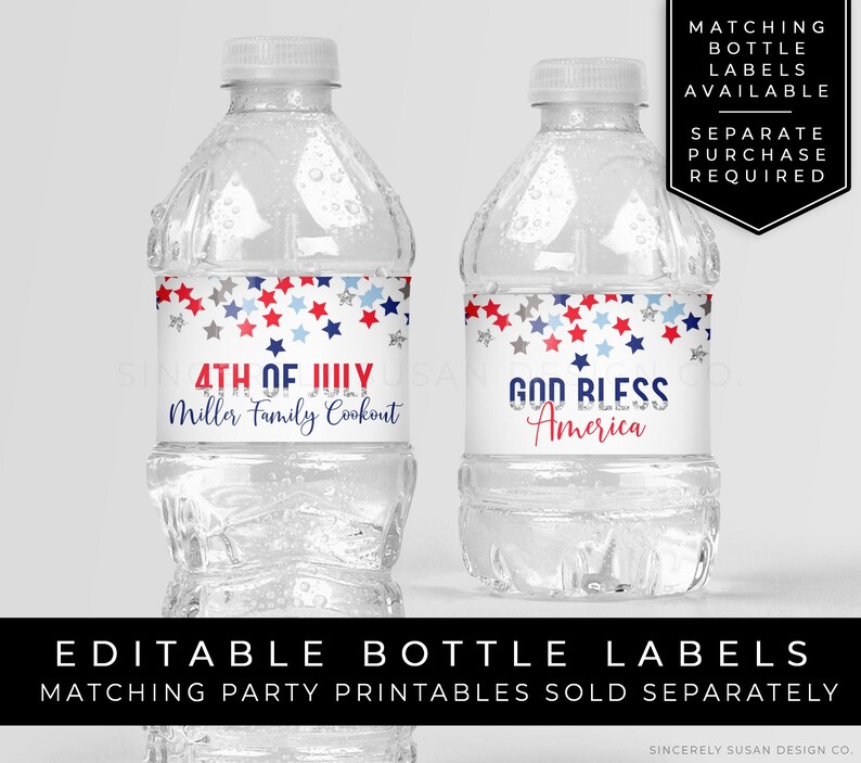Patriotic Housewarming Invitation New Home 4th of July Printable Invitation Just Moved Military PCS Editable Template Download Corjl #060