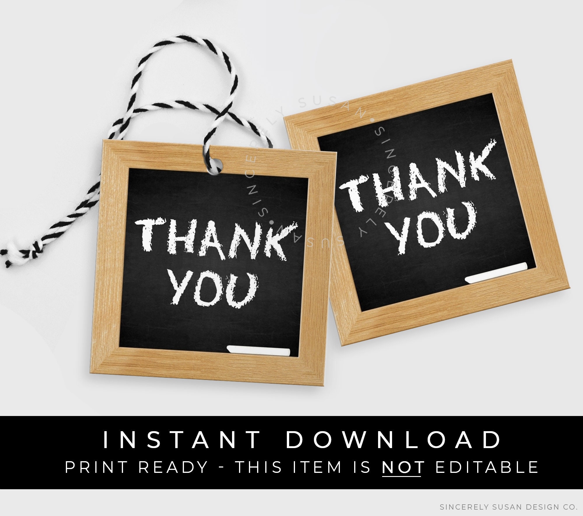 Instant Download Chalkboard Thank You Teacher Cookie Tag - Etsy