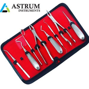 Dental Elevator Set Forceps Extraction 8 Pc Kit Instruments Dental Surgery Tools Set