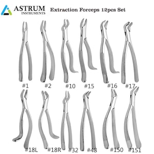 Dental Extraction Forceps Set Orthodontic Plier Surgery Instruments Tool Extracting Forceps 12p Kit