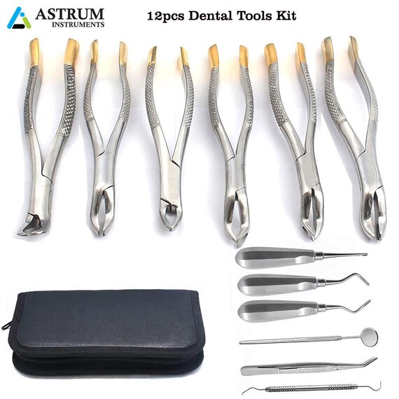 Dental Extracting Root Elevators Oral Surgery Luxation Extraction Set