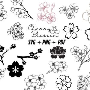 Kirschblüte SVG, Kirschblüte Png, Kirschblüte Clipart, Kirschblüte Bundle SVG, Kirschbaum svg, Kirschblüte, Blume Clipart