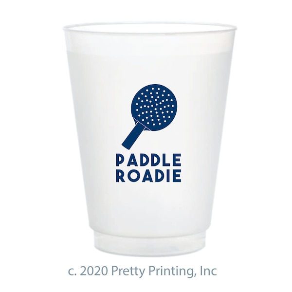 Reusable Shatterproof Cup - Paddle Roadie - Overserved - Platform Tennis Lover - Set of 10 - Over Served - Gift Wrapped - Hostess Gift