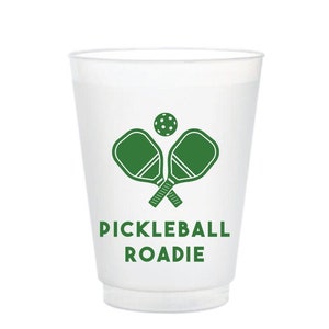 Reusable Shatterproof Cup - Pickleball Roadie - Overserved - Pickle Ball - set of 10 - Over Served - Gift Wrap Optional- Hostess Gift