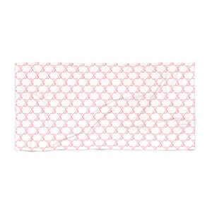 Bath or Beach Towel in Preppy Pink Bows with  - Two Sizes, Soft and Plush, Preppy Gift for Bathroom, Dorm, Beach