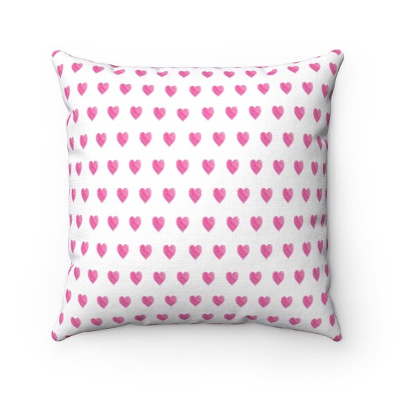 Preppy Watercolor Hearts Roller Rabbit Inspired in Pink pillow Etsy