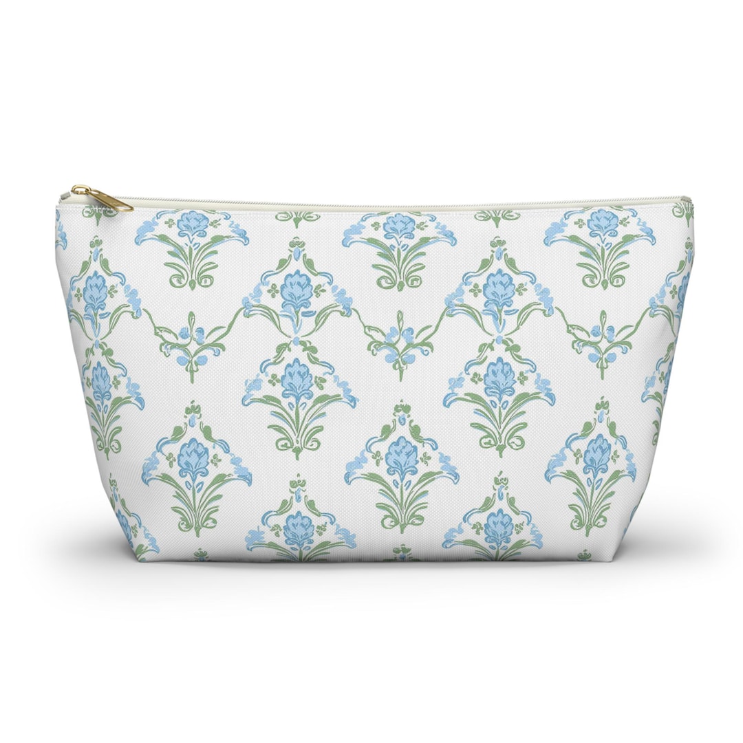 Preppy Block Print Blue and Green - Accessory Zip Pouch Available in ...