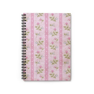 Spiral Notebook, Preppy ditsy floral, loveshackfancy inspired, lined pages inside, back to school, college present